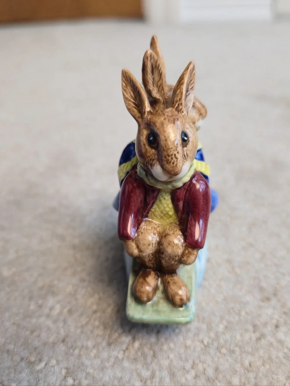 Sleigh Ride Billie & Buntie Bunnykins 1972 Royal Doulton Bunnykins  MINT Q1 DB4